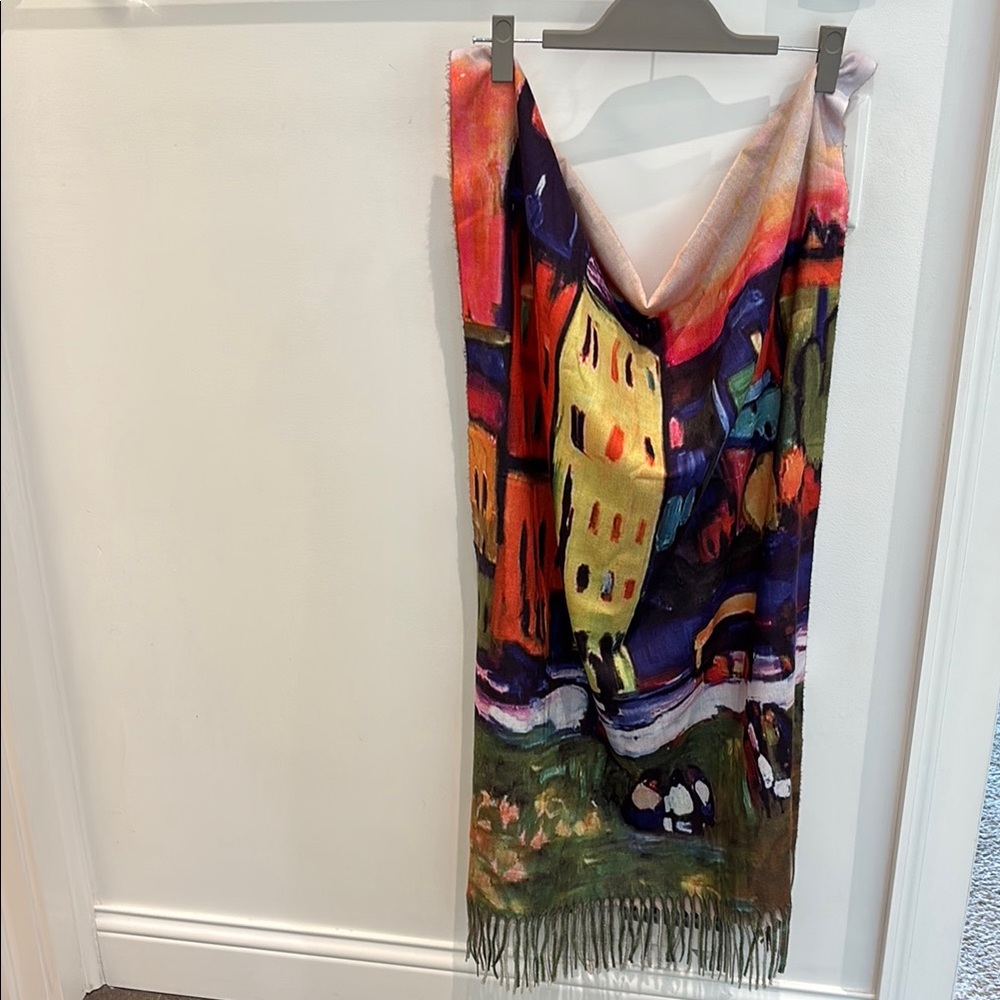 Cashmere Colorful Abstract Scarf